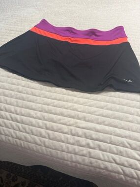Athletic Fila Skort with Purple Waistband and Orange Stripe